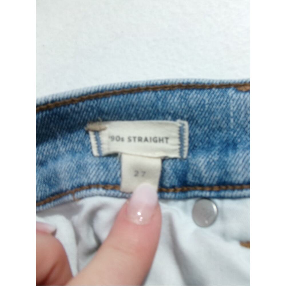 Madewell Cropped High-Rise 90’s Straight Jeans in Light Blue - Picture 4 of 5